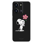 Reeder S19 Max Pro S Zoom İle Uyumlu Siyah Snoopy Bloom Desenli Silikon Kılıf