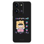 Reeder S19 Max Pro S Zoom İle Uyumlu Siyah Toast Smile Desenli Silikon Kılıf