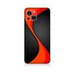 Reeder s23 Pro Max Uyumlu Turuncu Siyah Karbon Desenli Silikon Kılıf