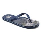 Reef Erkek Seaside Prints Terlik 45, 42, CJ0310, DEEP WATER PALM
