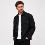 Reeport Uzun Kol Büyük Beden Erkek Kot Gömlek - 7644 - Siyah - 2XL