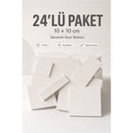 Ref-San 10x10cm Karo - Seramik Bisküvi 24'lü (Ham Ürün)