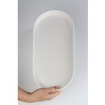 Ref-San Dik Kenarlı Oval Tabak | Seramik Bisküvi - Küçük (HAM ÜRÜN)