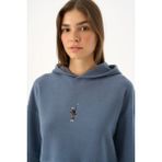 Reflect Studio Queen Supersoft Crop Hoodie - Flint Mavi - XL