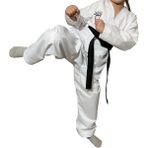 Refleks Taekwondo Beyaz Yaka Elbise - Taekwondo Yeni Başlayan Elbise - Acemi Dobok - 140 cm