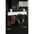 reflekta 6 Kancalı Metal Kapı Üstü Askılık Amerikan Kapı Arkası Askılık Organizer Askılık 40 cm
