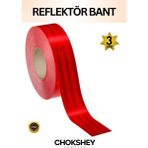 Reflektör Bant Kırmızı Reflektif Bant Ikaz Bandı 50MMX5MT - 3 Adet