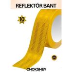 Reflektör Bant Sarı Reflektif Bant Ikaz Band 50MMX5MT 10 Adet