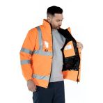 Reflektörlü İş Montu Hi Vis Kışlık Su Geçirmez