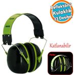 Reflektörlü Manşonlu Kulaklık Gürültü Önleme 23 Db Ses Koruma Kulak Işitme Koruyucu Reflektif - 1 - 1 Adet