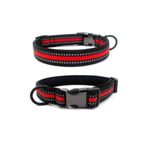 Reflektörlü Orta Irk Köpek Boyun Tasması Medium 2.5 Cm / 36-55 Cm Kırmızı