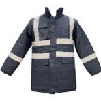 Reflektörlü Oxford Parka Lacivert Iş Montu - 0-Lacivert - 2XL
