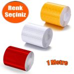Reflektorlu Reflektif Fosforlu Serit Bant Petekli Reflekte Ikaz Bandi 1 Metre