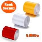 Reflektorlu Reflektif Fosforlu Serit Bant Petekli Reflekte Ikaz Bandi 5 Metre