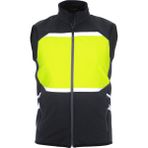 Reflektörlü Softshell Motosiklet ve Iş Güvenliği Yeleği - 3XL - Mat Siyah - Neon Yeşil
