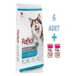 Reflex Balıklı & Pirinçli Yetişkin Köpek Maması, 3 kg x 6 Adet + Konserve Hediyeli