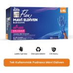Reflex Flex Eldiven Tek Kullanımlık Pudrasız Pudrasız Eldiven - 100'lü Kutu - Mavi