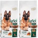 Reflex Kuzu Etli Pirinçli Sebzeli Yetişkin 2x15 kg Köpek Maması