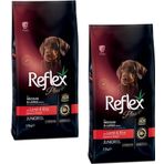 Reflex Plus 15 kg 2 Adet Orta ve Büyük İrk Yavru Kuzulu ve Pirinçli Köpek Maması