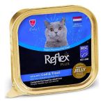 Reflex Plus 85 gr Jöle İçinde Morina Balıklı Ve Alabalıklı Kedi Konservesi