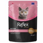Reflex Plus 85 GR Sos Içinde Et Parçacıklı Kuzu Etli Yavru Kedi Konservesi