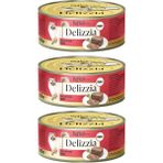 Reflex Plus Delizzia / Kıyılmış Dana Etli Yetişkin Kedi Maması 85g x 3 Adet