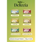 Reflex Plus Delizzia / Sos İçinde Parça Etli Karışık Yetişkin Kedi Maması 85g x 6 Adet
