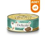 Reflex Plus Delizzia Sos İçinde Parça Etli Somonlu ve Tavuklu Yetişkin Konserve Kedi Maması - 85 Gr 6 Adet