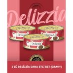 Reflex Plus Delizzia Yetişkin Dana Etli Gravy Kedi Maması 3x85 gram
