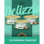 Reflex Plus Delizzia Yetişkin Somonlu-Tavuklu Gravy Kedi Maması 3x85 gram