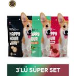 Reflex Plus Happy Hour Anti Aging Collagen & Dental Care - Ağız ve Diş Sağlığı & Love Edition Köpek Ödül Maması Seti 3x60 gr - 1 Adet - Renkli