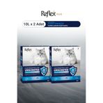 Reflex Plus Hassas Kediler İçin Parfümsüz Topaklanan Kedi Kumu 10L x 2 Adet