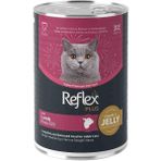 Reflex Plus Jelly Jöle İçinde Et Parçacıklı Kuzu Etli Yetişkin Kedi Konserve Maması 400 gr - 400GR