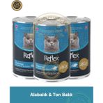 Reflex Plus Jöle İçinde Et Parçacıklı Alabalıklı ve Ton Balıklı Yetişkin Kedi Maması 3X400gr