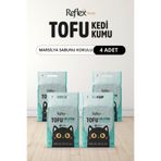 Reflex Plus Marsilya Sabunu Kokulu Tofu Kedi Kumu 7L x 4 Adet