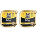 Reflex Plus Organik Tavuklu Soslu Parçalar Yetişkin Kedi Maması 85 Gr 2li paket