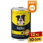 Reflex Plus Pate İçinde Dana Etli Yetişkin Konserve Köpek Maması - 12 Adet 400 Gr
