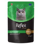 Reflex Plus Pouch Gravy 85 gr Ördek ve Tavşan Soslu Kedi Yaş Maması