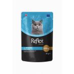 Reflex Plus Sos İçinde Et Parçacıklı Beyaz Balıklı 85 gr Yetişkin Kedi Maması