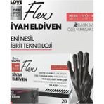 Reflex Pudrasız Tek Kullanımlık Siyah Flex Eldiven Flexsiyah1 20'li Koli 100'LÜ