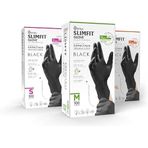 Reflex Slimfit Copolymer Tek Kullanımlık Eldiven 100’lü Paket – Gıda Uyumlu, Pudrasız, Lateks İçermez, Gıda Hazırlama, Temizlik ve Servis İçin Dayanıklı Eldiven (1, Siyah, S)