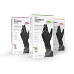 Reflex Slimfit Pudrasız Copolymer Siyah Eldiven, Tek Kullanımlık, Gıda Uyumlu, Yırtılmaya Dayanıklı, Lateks İçermez (1 Koli=20 Kutu=2.000 Adet) (XS)