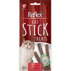 Reflex Stick Treats Veal Lamb Biftekli ve Kuzulu Kedi Ödülü Kedi Çubuk Kedi Ödül Maması Diş Bakım Sindiri M Vitamin Mineral 3x5 gr