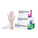 Reflex Winlyex Pudrasız Eldiven, Şeffaf, Tek Kullanımlık, Lateks İçermez, 100’lü Kutu (6, S)