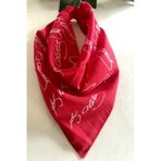 Refox Atatürk Imzalı Kırmızı Renk Unisex %100 Cotton Bandana Fular Çok Renkli