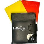 RefStuff RefSwallet Futbol Hakem Cüzdanı Deri Defter Scorepad Maç Sayfaları, Madeni Para ve Kırmızı, Sarı, Mavi ve Yeşil Kartlar Dahil!