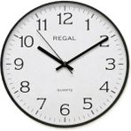 Regal 0250 Bw Yuvarlak İnce Çerçeve Slim Duvar Saati Plastik Kasa Sessiz Mekanizma 30x30