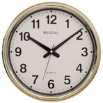 Regal 0261 GI Metalize Kaplama Düz Profil Ev Ofis Duvar Saati