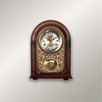Regal 1731 Ap İşlemeli Ahşap Desen Masa Saati Beyaz