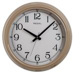 Regal 4400 EW Klasik 40 cm Çap Bej Metal Kasa Duvar Saati